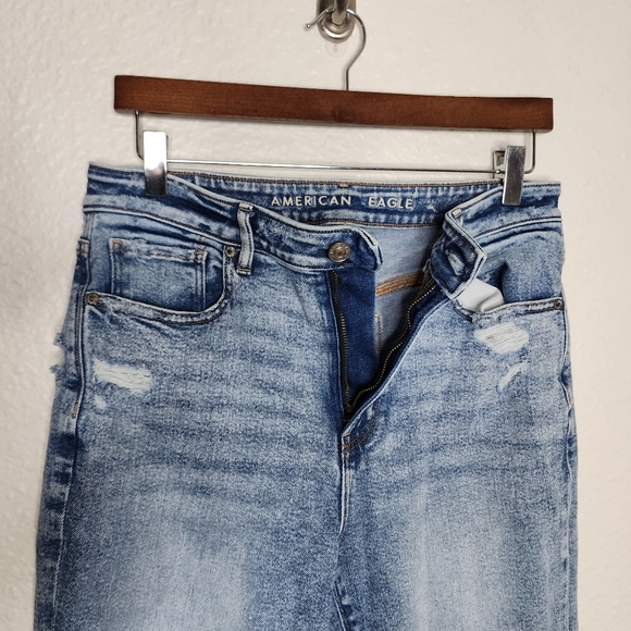 American Eagle Stretch Distressed Jeans Women's Size 8 - Picture 6 of 8